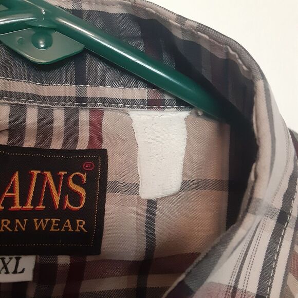 Vintage Plains Western Wear Shirt Men XL Pearl Snap Button Cowboy Ranch Rodeo - Picture 8 of 11